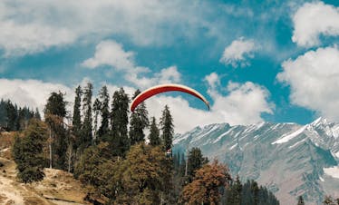 Paragliding in Mountains in Summer